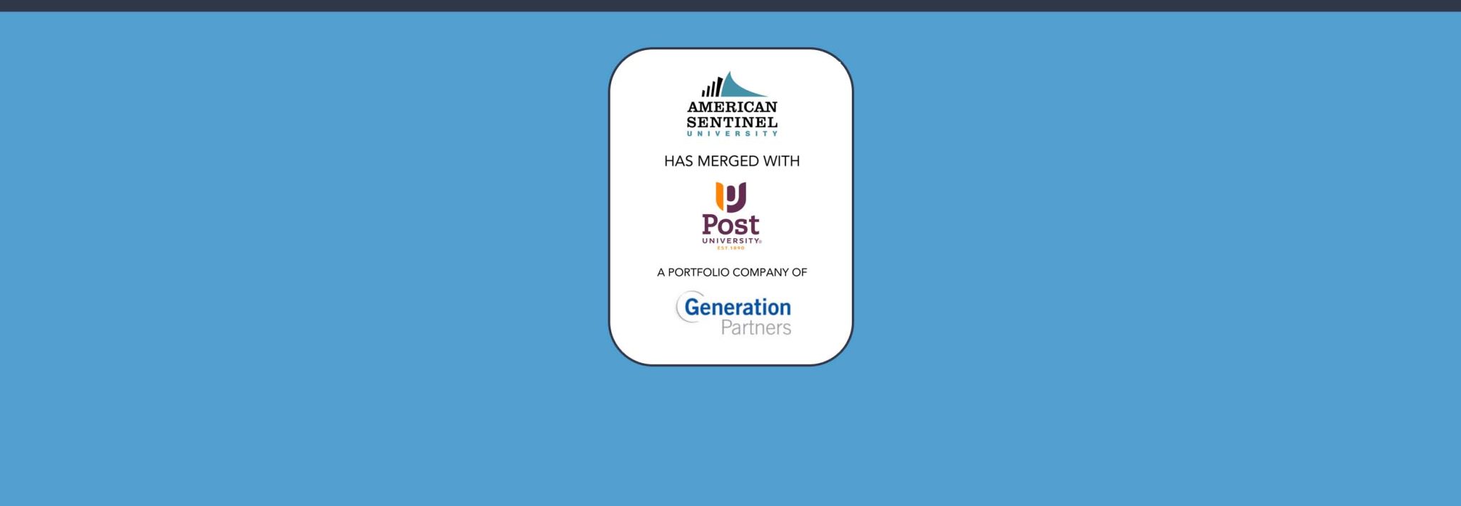 Sentinel University American Sentinel University Acquired by Post University - Navagant