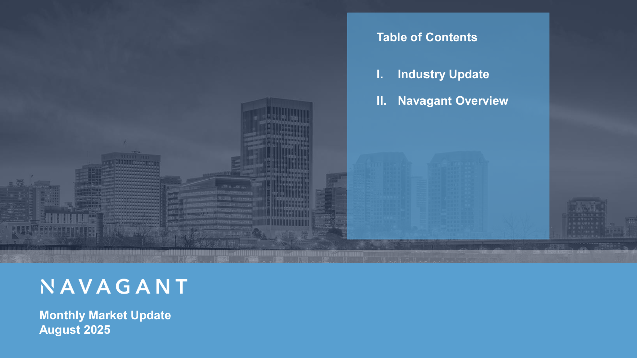 Navagant Education & Training Monthly Market Update - August 2025